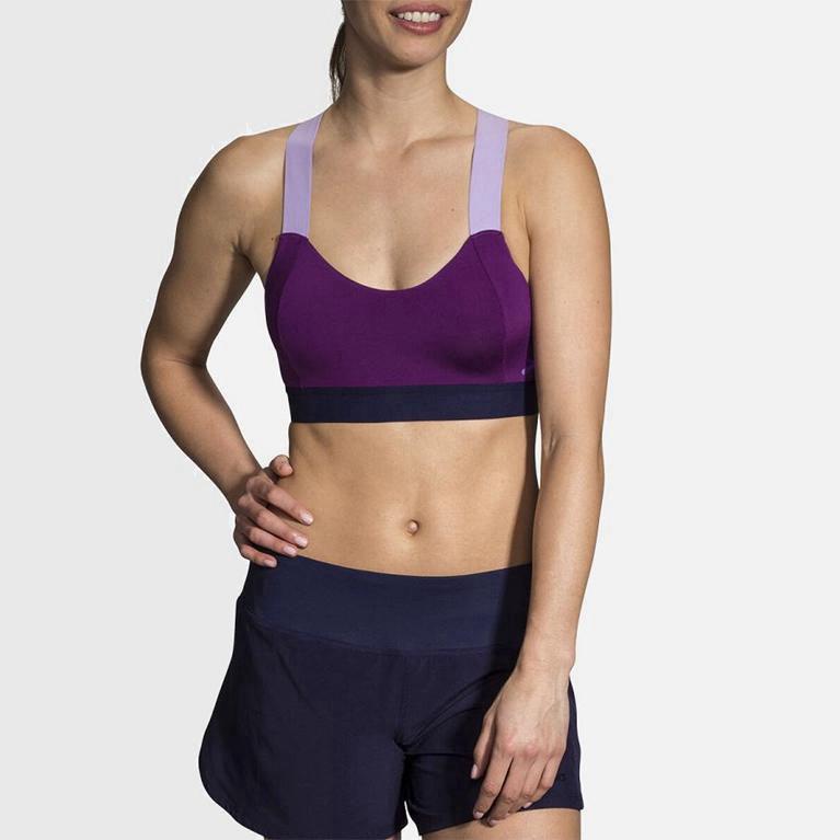 Brooks Hot Sports Womens Running Bra Ireland Purple (UKLP-24137)